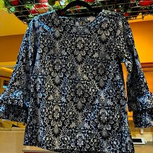 J Crew patterned ladies blouse